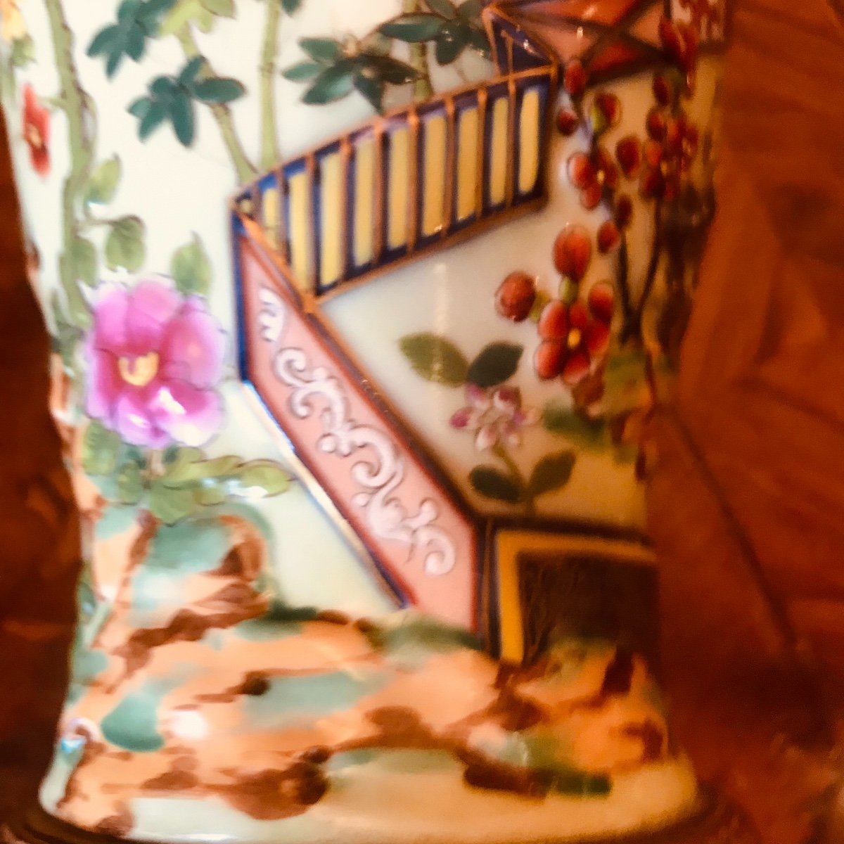 Bayeux. Paire De Vases En Porcelaine, XIX ème.-photo-7