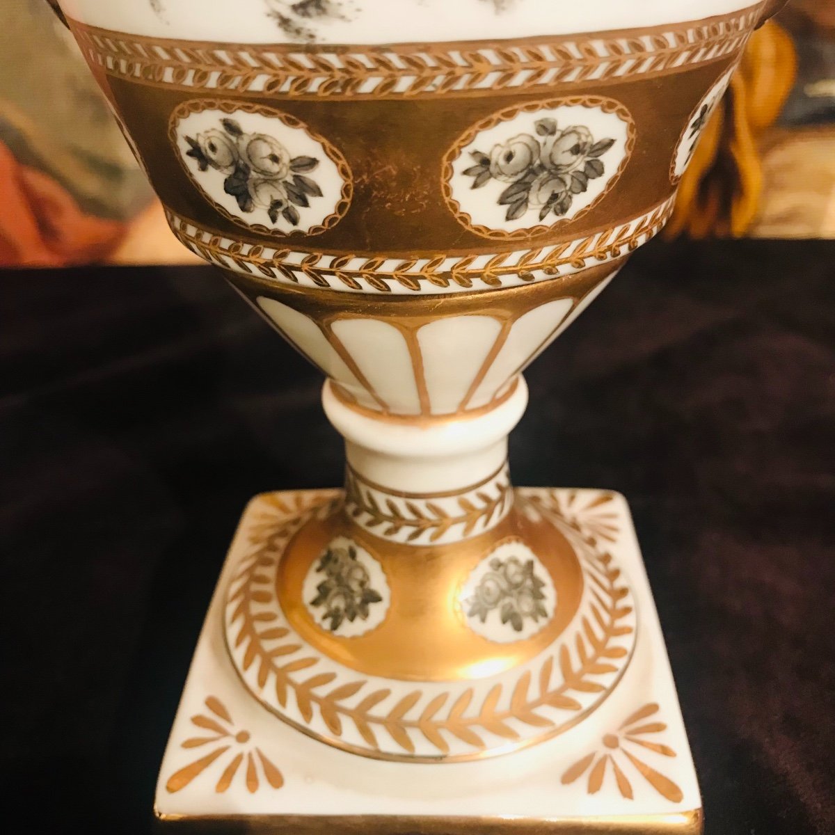 Paire De Vases Porcelaine Saxe XIX ème -photo-4