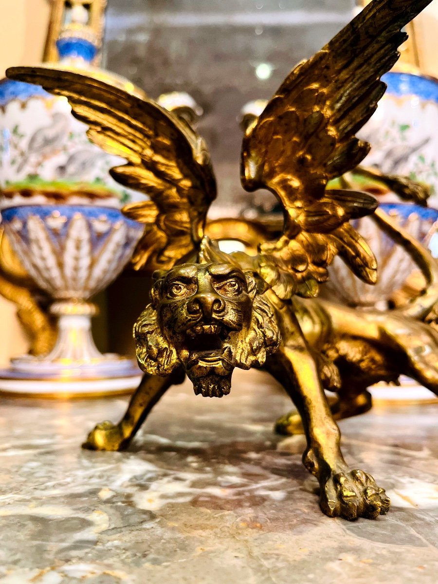 Bronze Animalier, Griffon XIX ème -photo-2