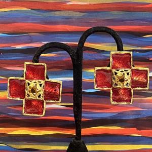 Yves Saint Laurent,Boucles d’oreilles clips.