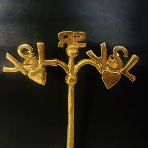 Yves Saint Laurent, Ysl Logo Earrings.