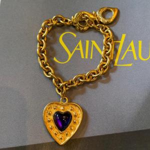Yves Saint Laurent, YSL. Bracelet cœur vers 1980/1990.