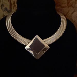 Christian Dior, Silver-plated Metal Necklace, Circa 1985