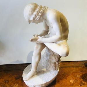 Sculpture Marbre, Le Tireur D’épine 