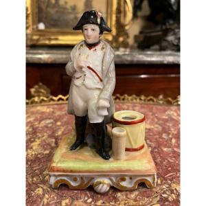 Napoleon Porcelain Inkwell Old Paris