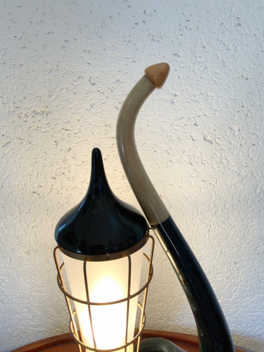 Lampe « pipe » Aldo Tura-photo-2