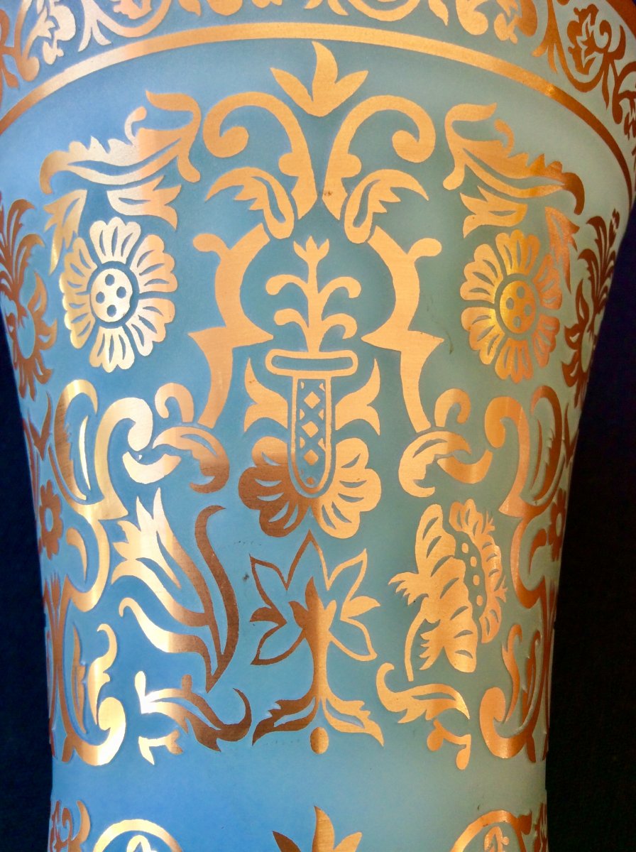 Multi-layer Turkish Glass Vase Maison Pasabahce Turquoise-photo-2
