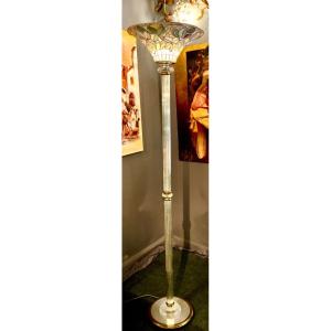 Tiffany Style Floor Lamp Stained Glass Paste Glass