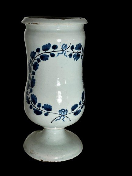 Set Of Three 18th Century Pharmacy Jars Nevers-photo-2
