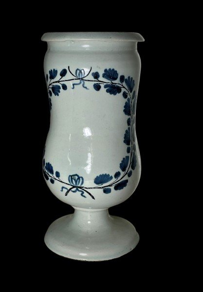 Set Of Three 18th Century Pharmacy Jars Nevers-photo-3