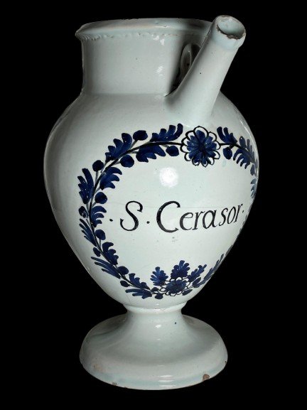 Set Of Three 18th Century Pharmacy Jars Nevers-photo-4