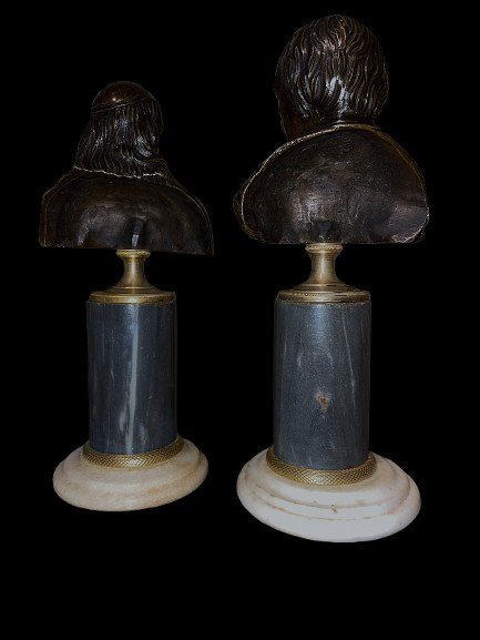 Paire De Bustes En Bronze Louis XVI-photo-3