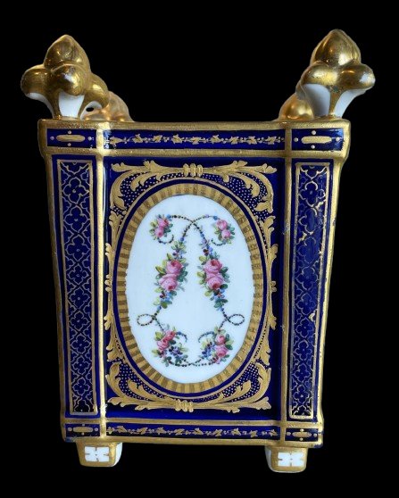 Paire de jardinières avec portrait de Louis XV et de Marie LESZCYNSKA-photo-2