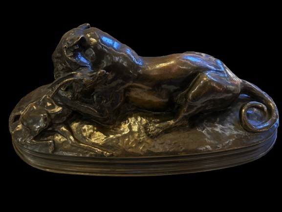 Tiger Devouring A Gazelle By Antoine-louis Barye