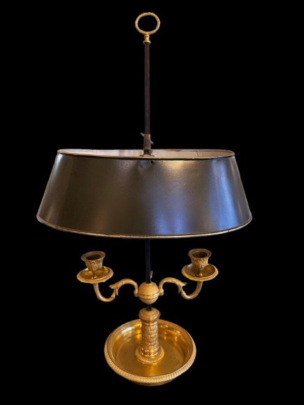Lampe bouillotte bronze doré Directoire-photo-4