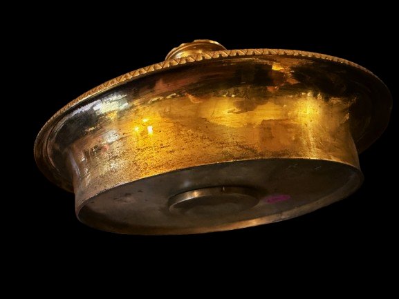 Lampe bouillotte bronze doré Directoire-photo-3