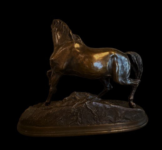 Cheval libre en bronze P.J MENE-photo-4
