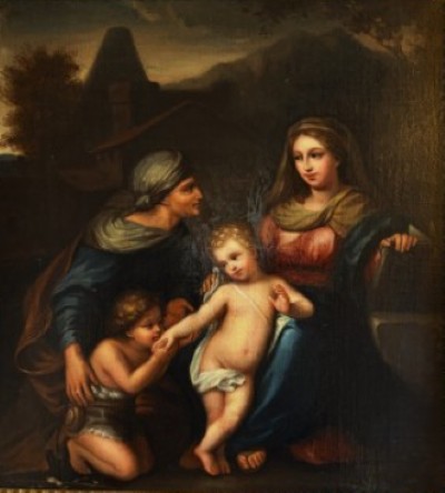Virgin Mary With The Child Jesus And Saint John The Baptist