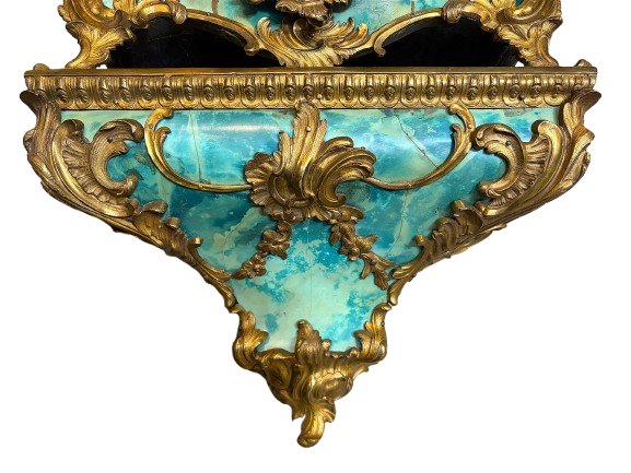 Cartel And Its Green Horn Base Louis XV - XVIIIth Century-photo-2
