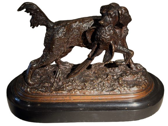 Hunting Dog Bringing Back Its Pheasant Signed 