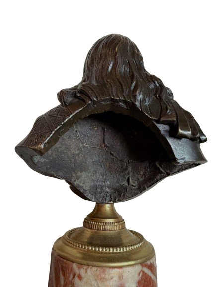 Buste bronze Amiral de TOURVILLE XVIIIème-photo-4