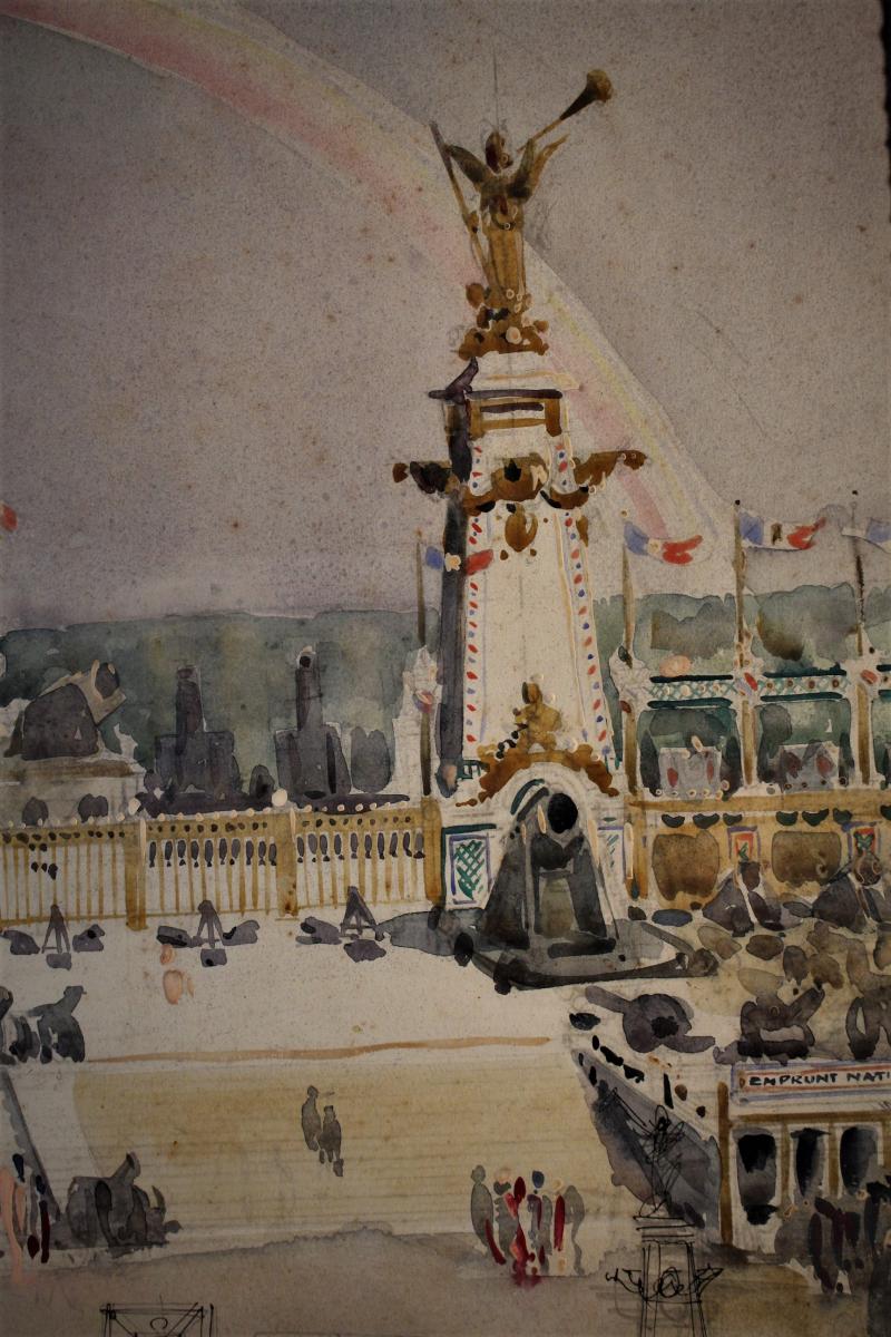 Dessin Aquarellé "gloire à Nos Poilus"-photo-3