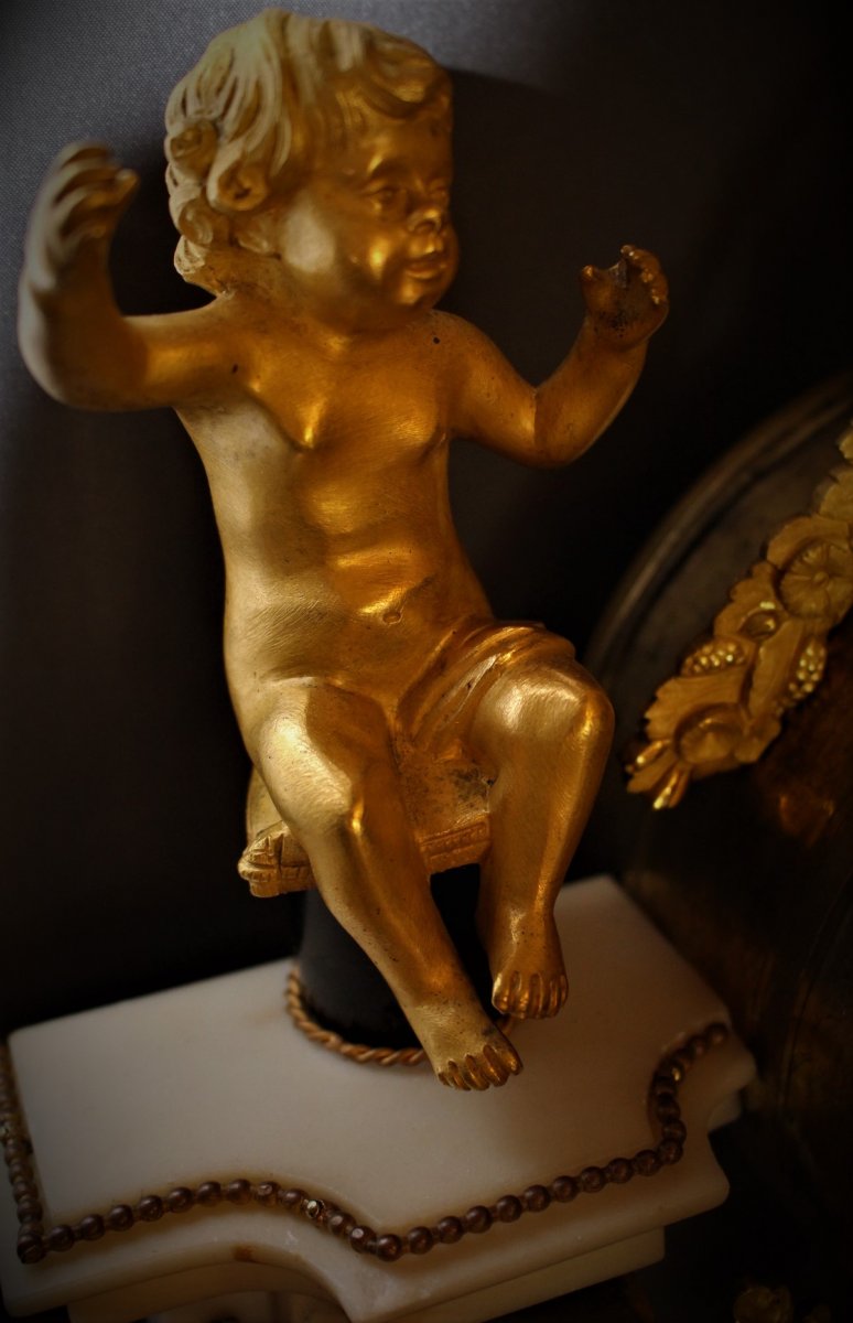 Portico Clock Movement Moon Phase And Louis XVI Calendar-photo-6