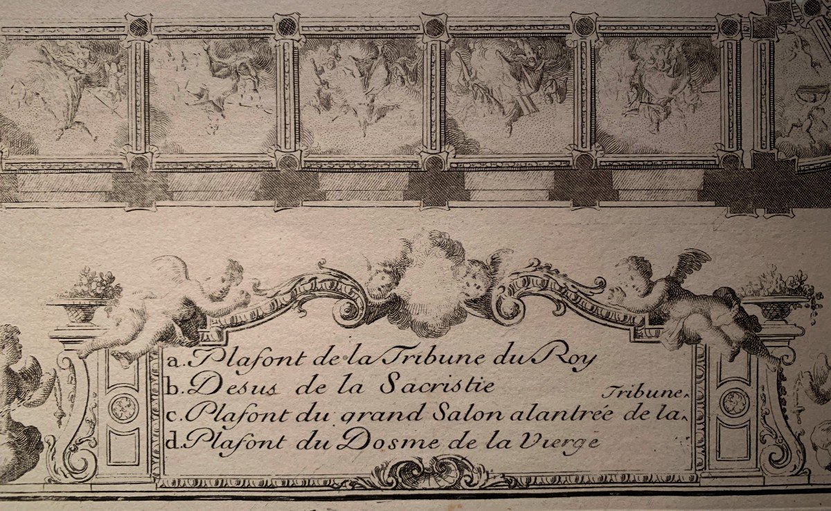 Suite de 5 gravures Chapelle Royale du Château de Versailles  Louis XIV-photo-6