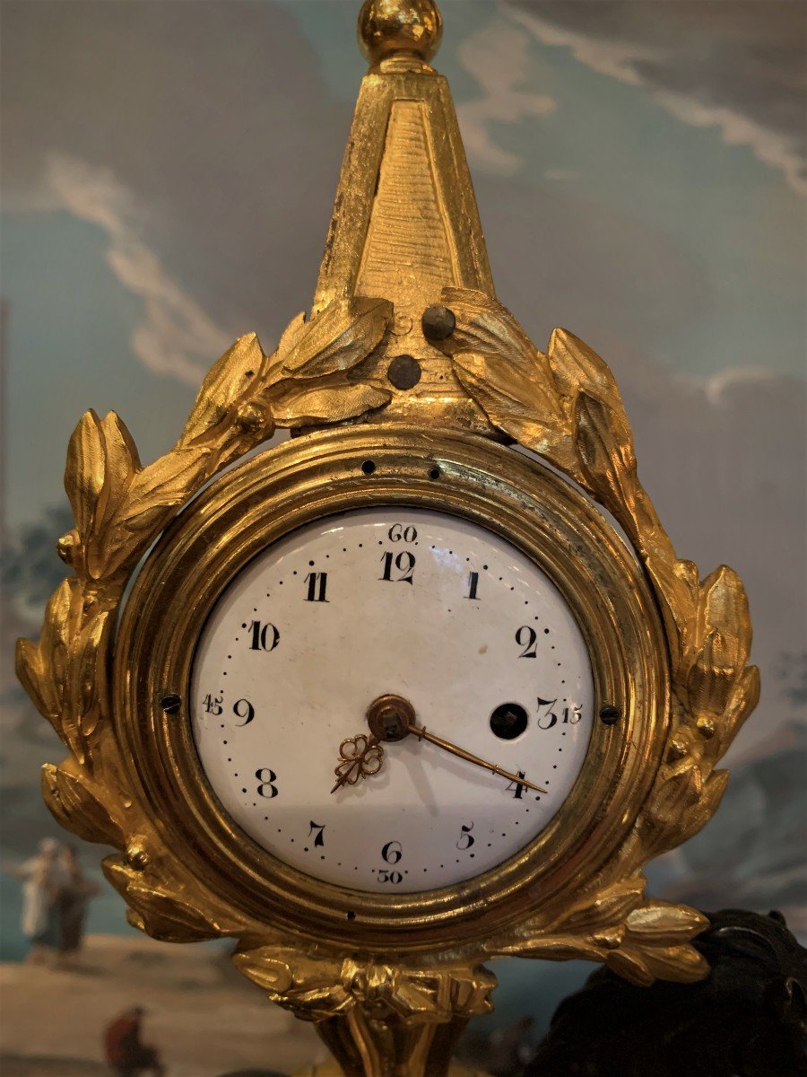 Louis XVI Gilt Bronze Horse Clock-photo-1