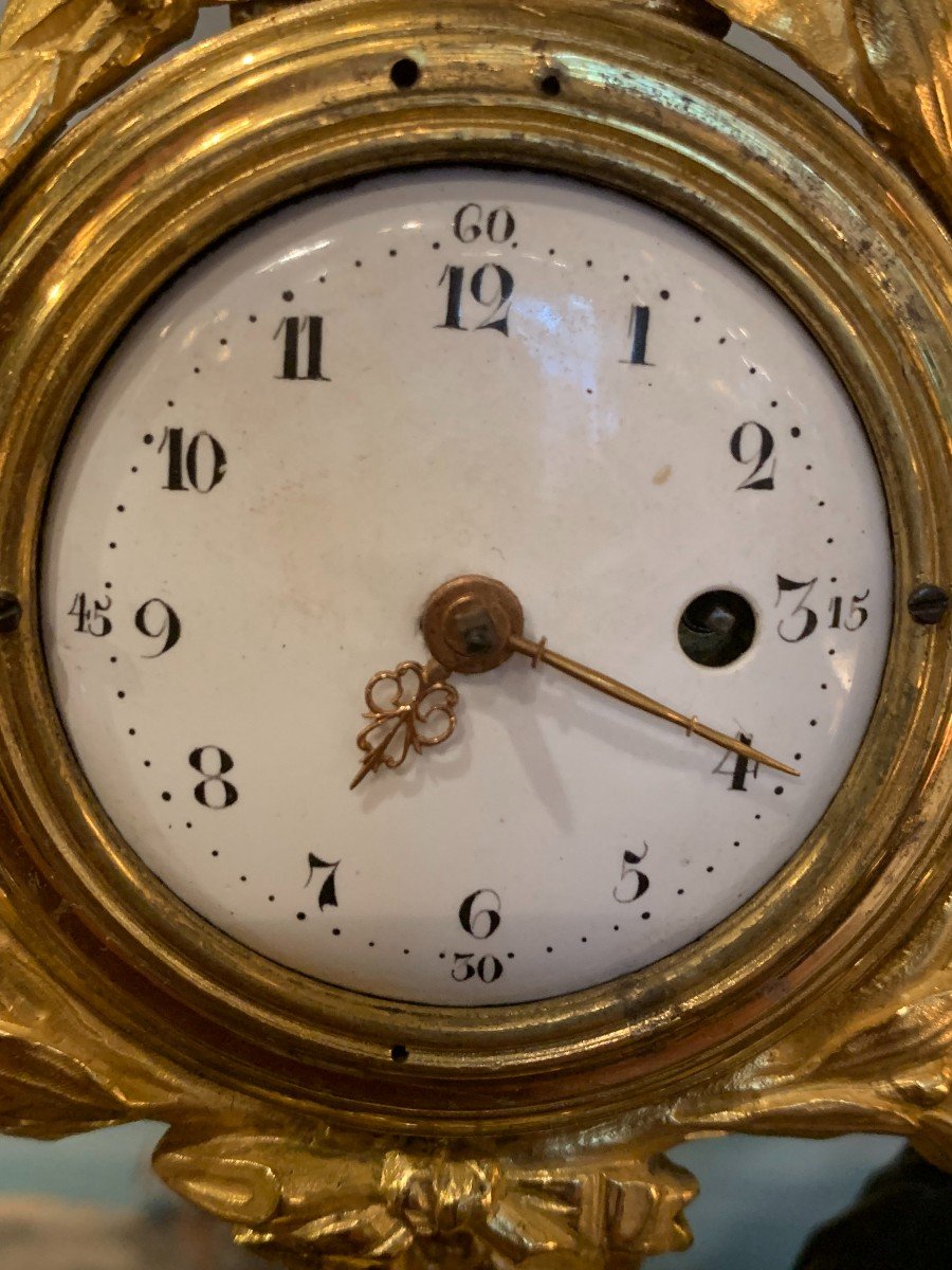 Louis XVI Gilt Bronze Horse Clock-photo-2