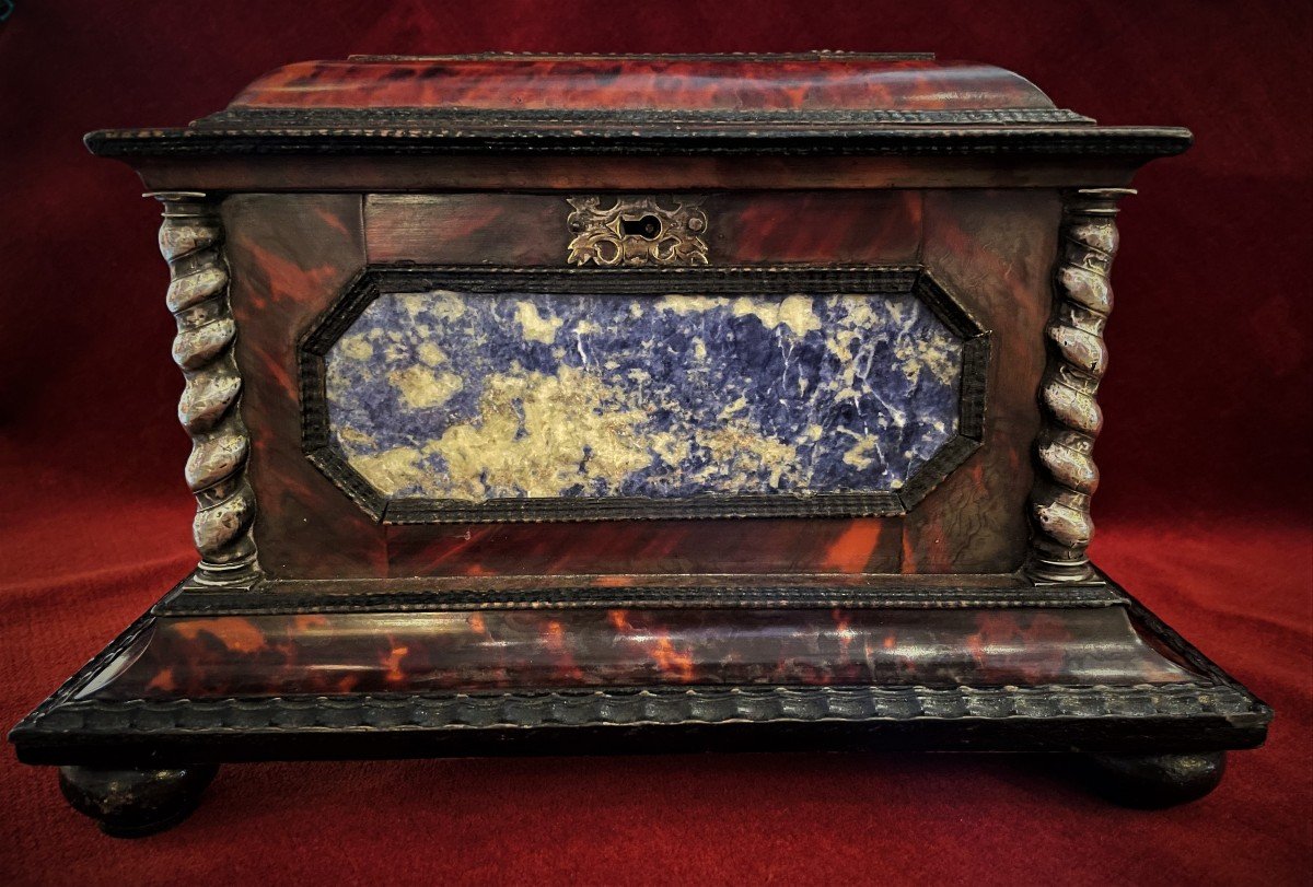 XVIIth Tortoiseshell And Marbles Box-photo-2
