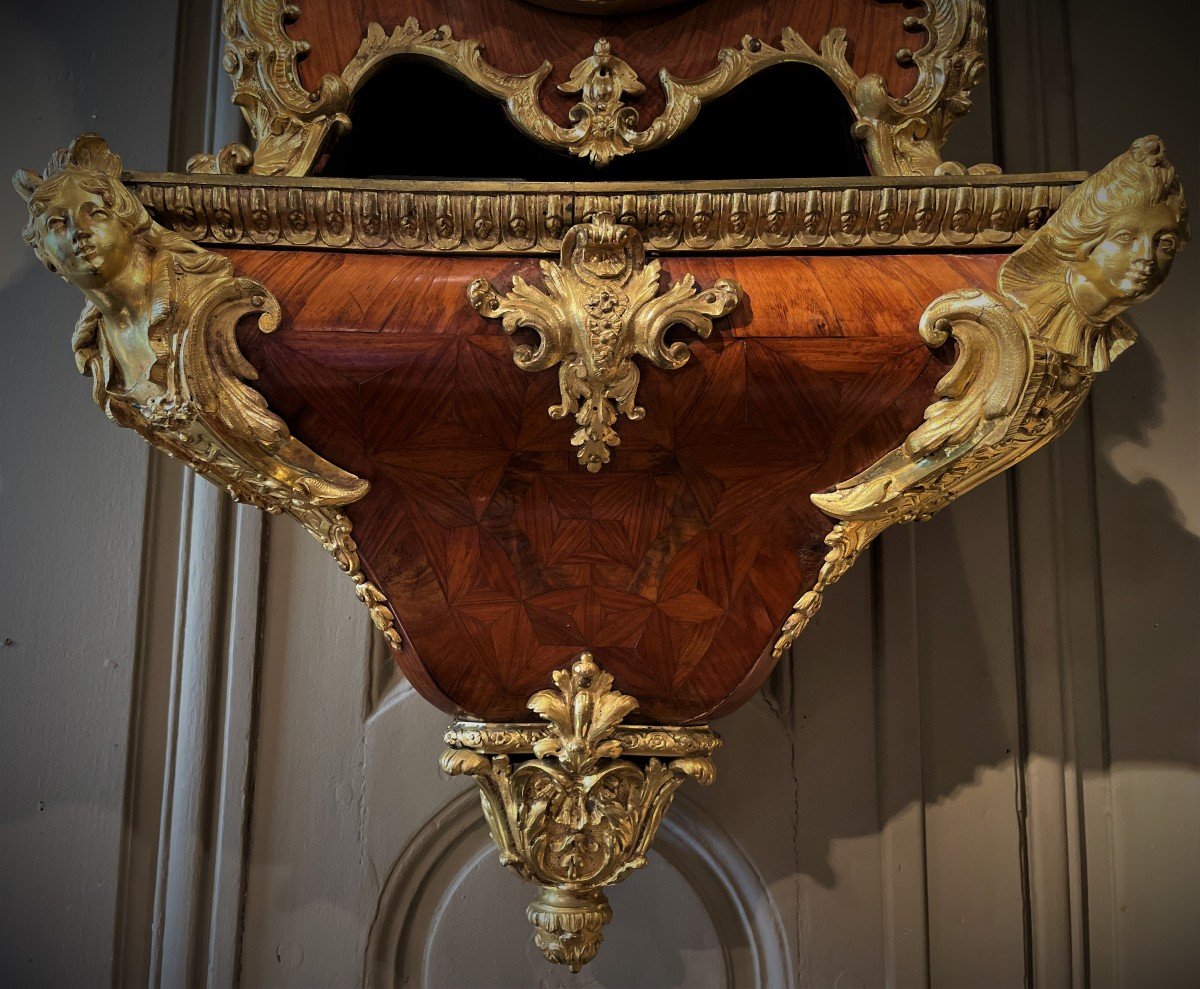 Cartel Louis XIV Rosewood Marquetry-photo-2