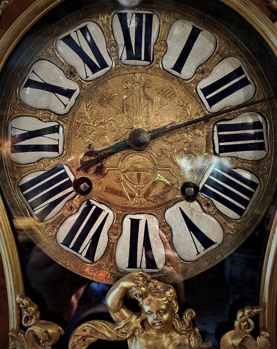 Cartel Louis XIV Rosewood Marquetry-photo-2