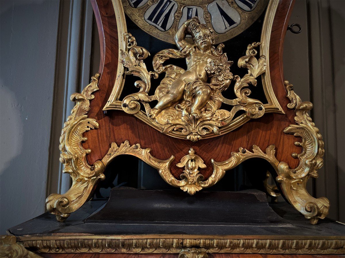 Cartel Louis XIV Rosewood Marquetry-photo-5