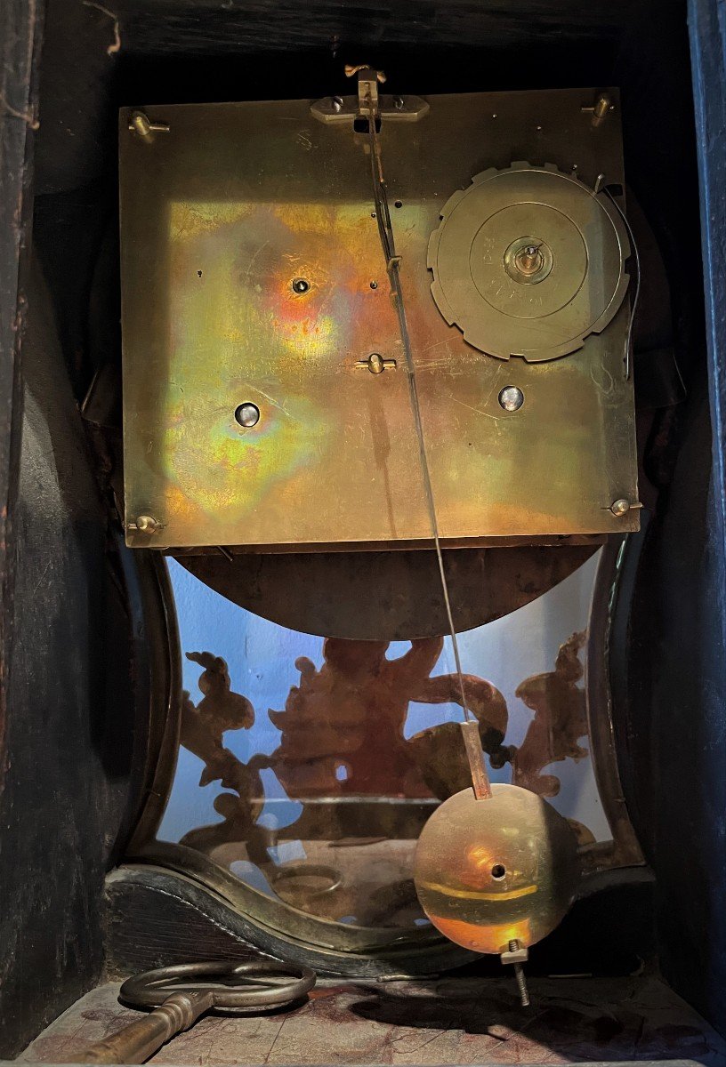 Cartel Louis XIV Rosewood Marquetry-photo-7