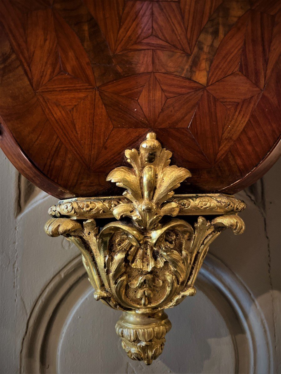 Cartel Louis XIV Rosewood Marquetry-photo-8