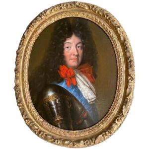 Portrait De Louis XIV En Armure 