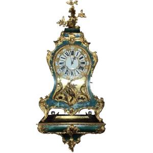 Louis XV Green Tortoiseshell Cartel And Lamp Base Signed Ragot
