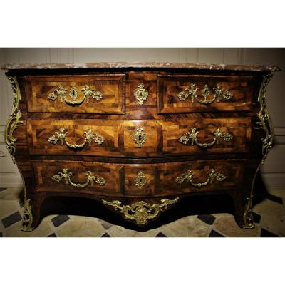 Curved Inlaid Commode Regency Period