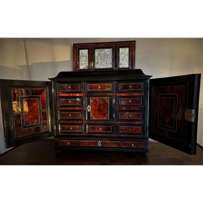 17th Century Flemish Tortoiseshell Cabinet