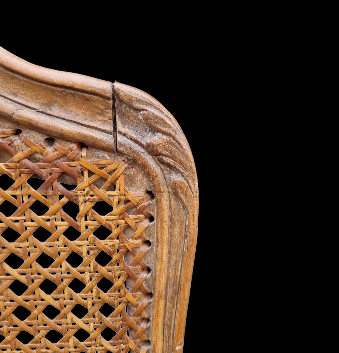PAIRE DE CHAISES ÉPOQUE LOUIS XV ESTAMPILLE DE JEAN BAPTISTE LEROUGE XVIIIe A FOND DE CANNE-photo-2