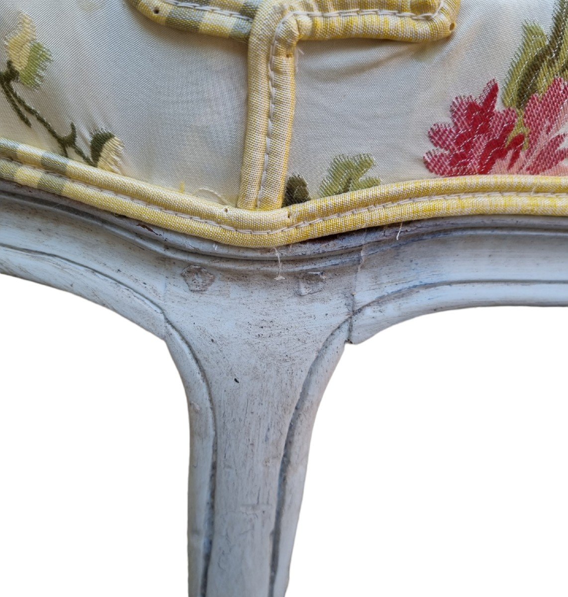 PAIRE DE FAUTEUILS EN CABRIOLET STYLE LOUIS XV EPOQUE XIXe CABRIOLETS PEINTS-photo-4