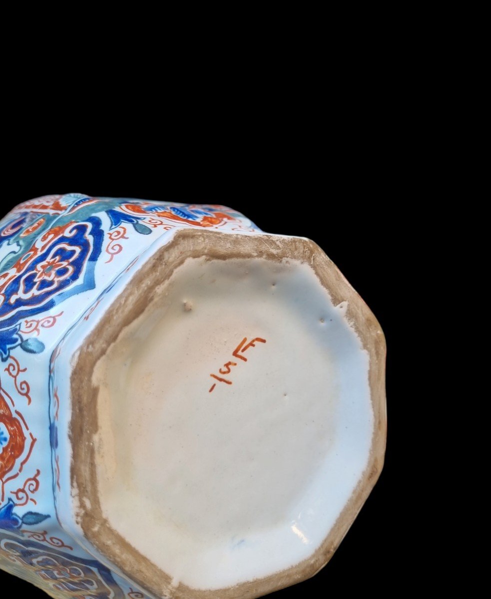 Desvres Fourmentraux Delft Earthenware Covered Jar-photo-3