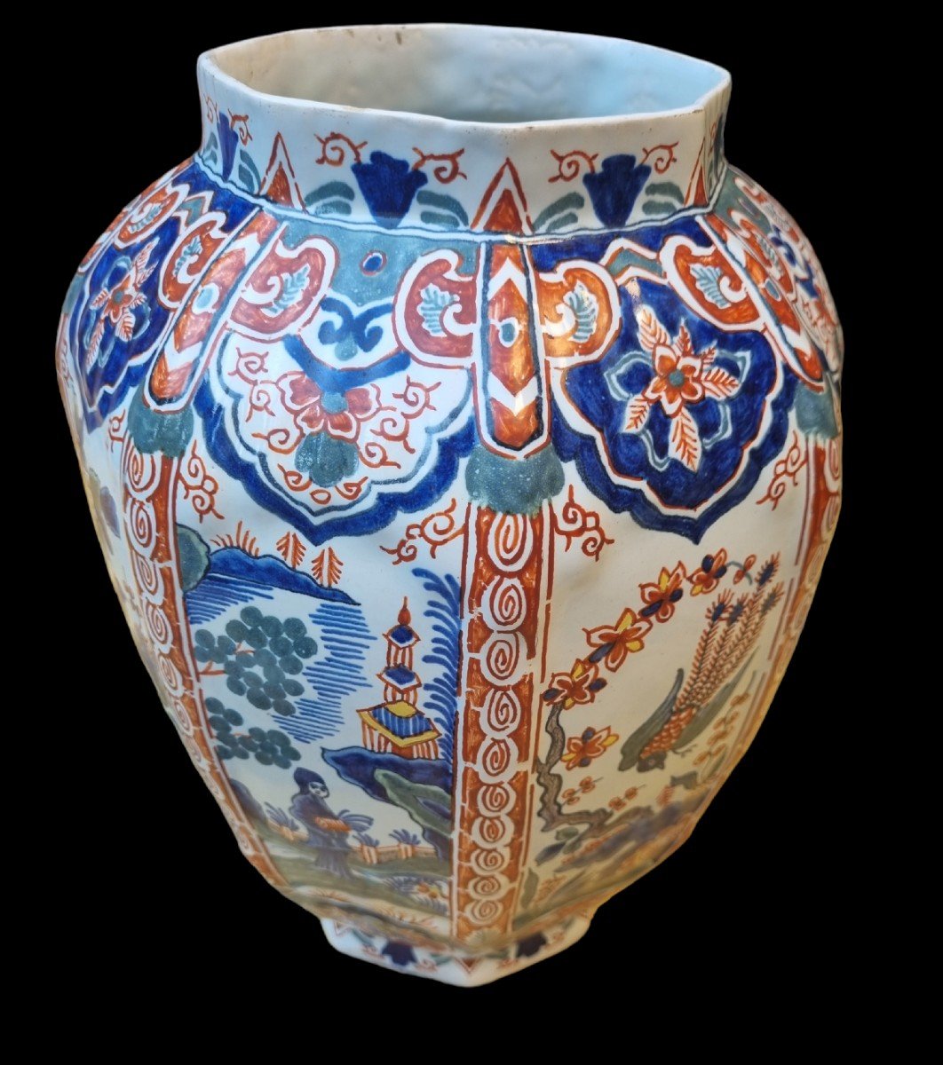 Desvres Fourmentraux Delft Earthenware Covered Jar-photo-4