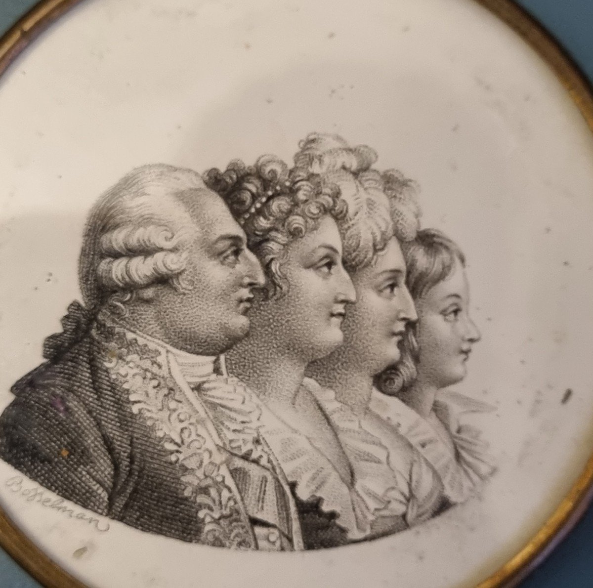 Royalist Souvenir - Louis XVI Engraving Marie-antoinette Madame Elisabeth Louis, XVII Ro Family-photo-2