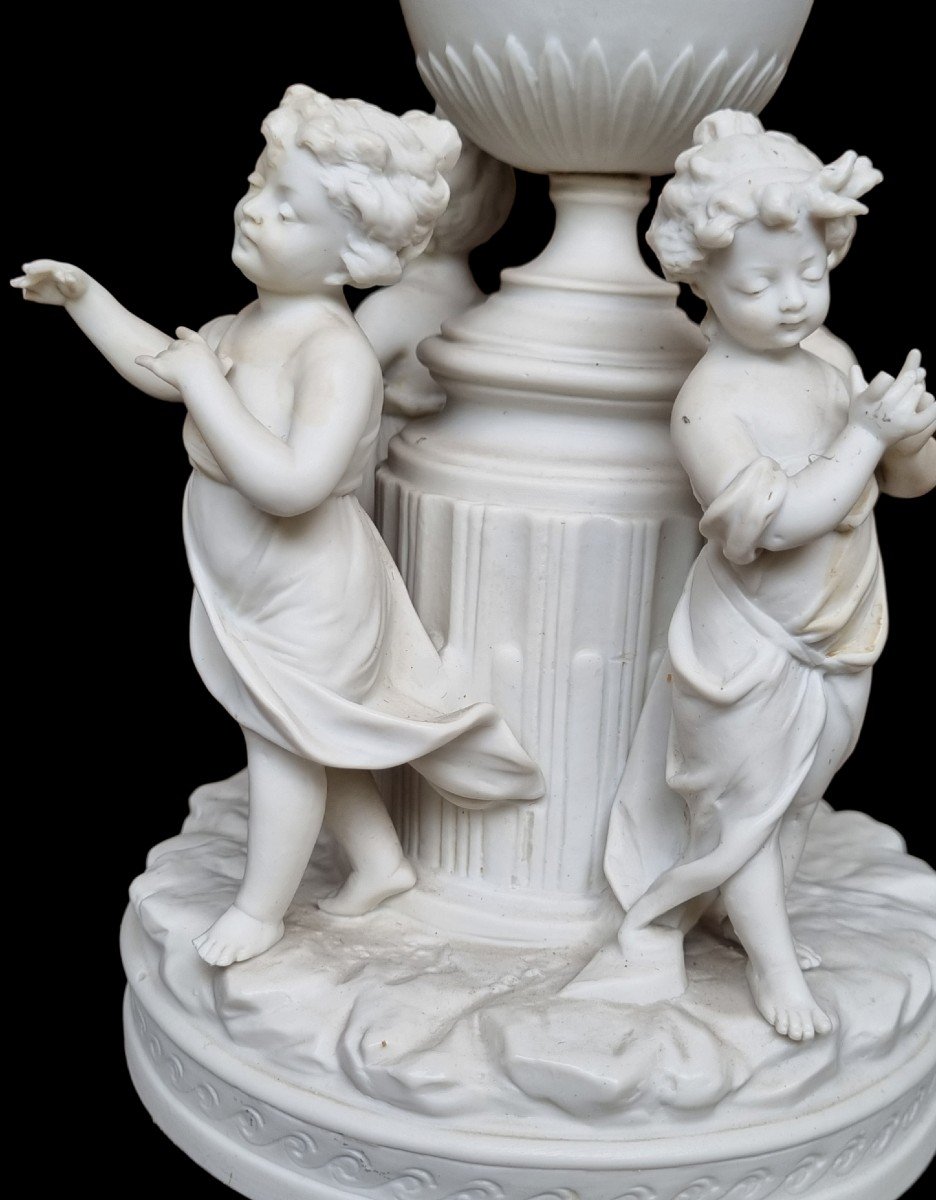 Centerpiece In Biscuit By Rudolstadt-volkstedt Late 19th Especially-photo-2