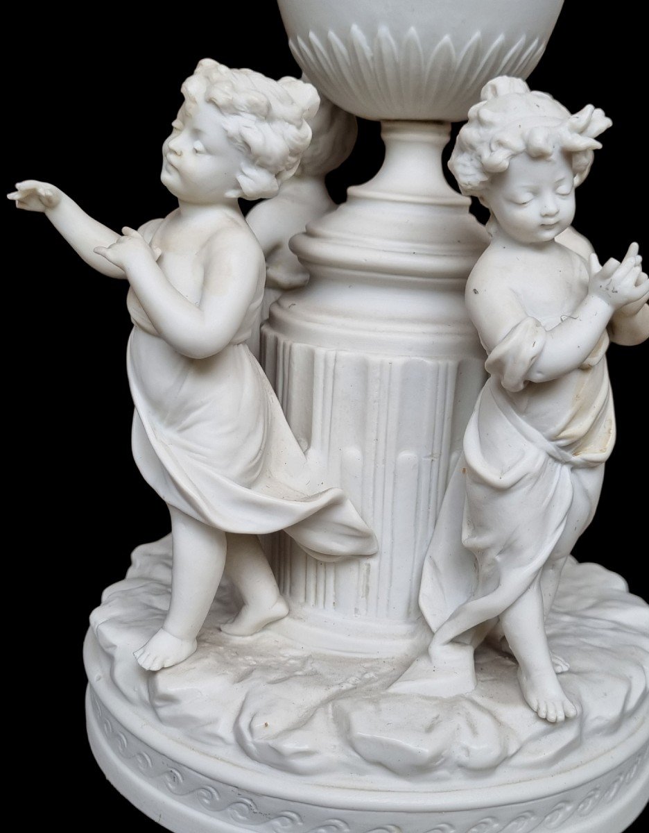CENTRE DE TABLE EN BISCUIT DE Rudolstadt-Volkstedt  FIN XIXe SURTOUT-photo-2