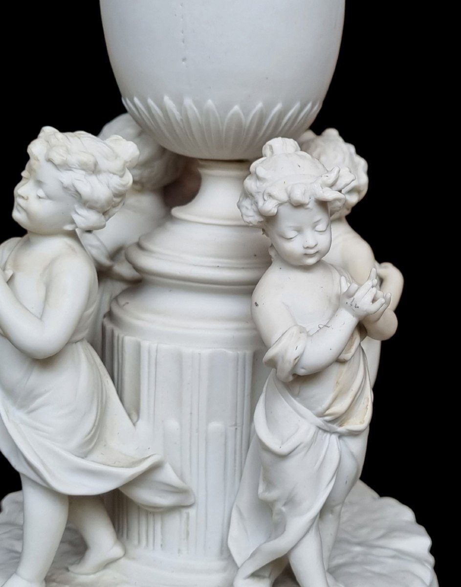 Centerpiece In Biscuit By Rudolstadt-volkstedt Late 19th Especially-photo-3