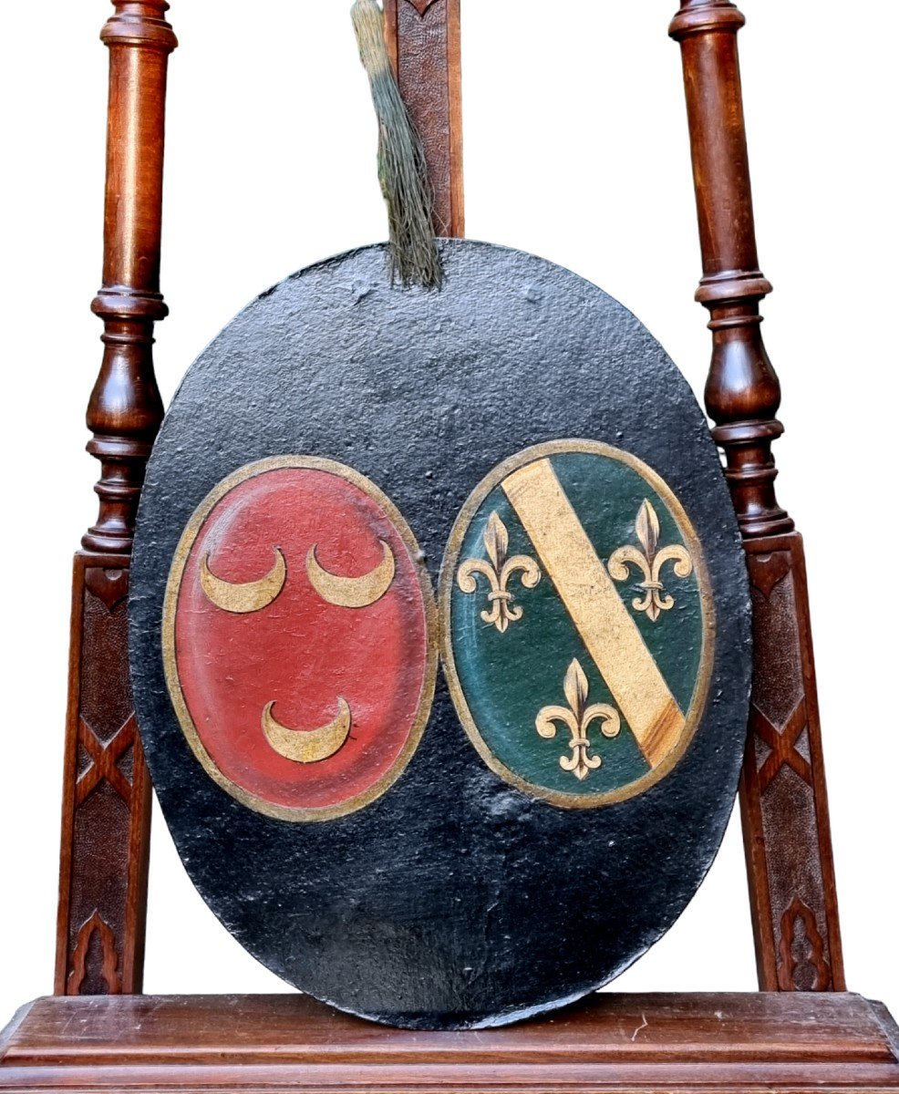 ARMOIRIES PEINTES HERALDIQUE XIXe -photo-2