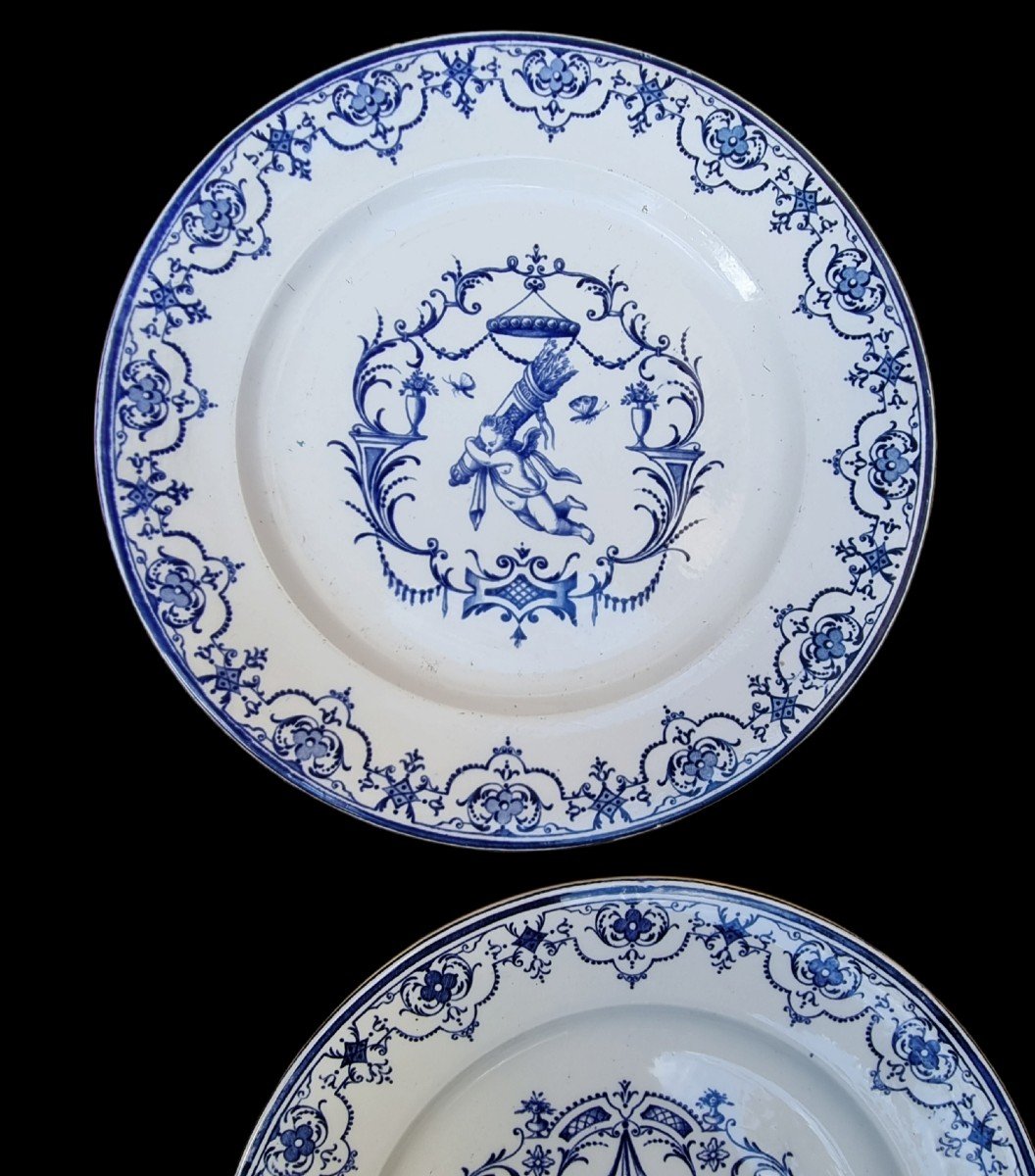 4 Fine Earthenware Moustiers Cake Dishes By Jules Vieillard In Bordeaux-photo-3